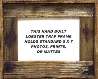 5" x 7" Single Slat Lobster Trap Frame Dark Wood Finish
