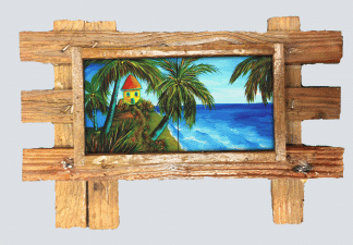 "Paradise Point" 2 Tile Mural Lid