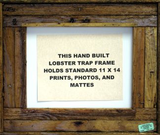 11" x 14" Double Slat Lobster Trap Frame Dark Wood Finish