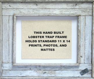 11" x 14" Double Slat Lobster Trap Frame White Wash Finish