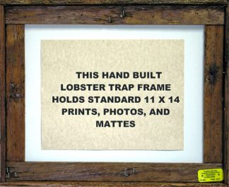 11" x 14" Single Slat Lobster Trap Frame Dark Wood Finish