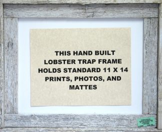 11" x 14" Single Slat Lobster Trap Frame White Wash Finish