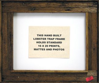 16" x 20" Double Slat Lobster Trap Frame Dark Wood Finish