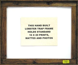 16" x 20" Single Slat Lobster Trap Frame Dark Wood Finish