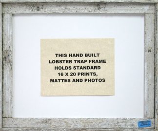 16" x 20" Single Slat Lobster Trap Frame White Wash Finish