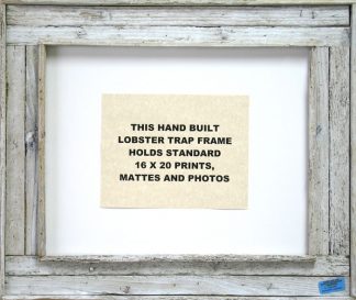 16" x 20" Double Slat Lobster Trap Frame White Wash Finish