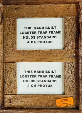 4" x 6" Double Lobster Trap Frame Dark Wood Finish