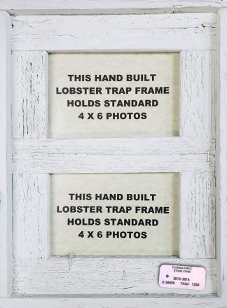 4" x 6" Double Lobster Trap Frame White Wash Finish