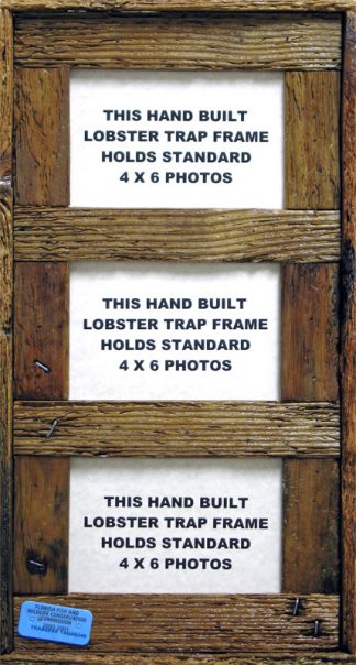 4" x 6" Triple Opening Lobster Trap Frame Dark Wood Finish