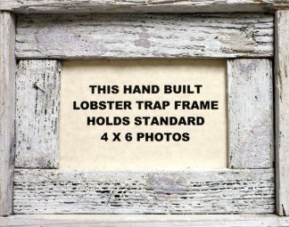 4" x 6" Single Slat Lobster Trap Frame White Wash Finish