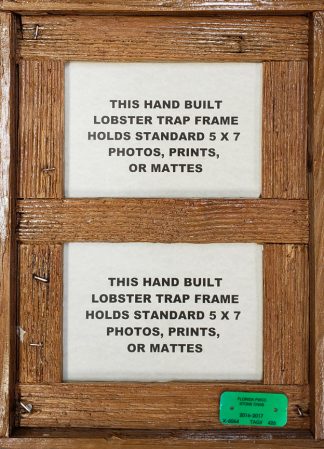 5" x 7" Double Lobster Trap Frame Dark Wood Finish