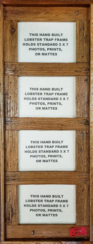 5" x 7" Quad Opening Lobster Trap Frame Dark Wood Finish