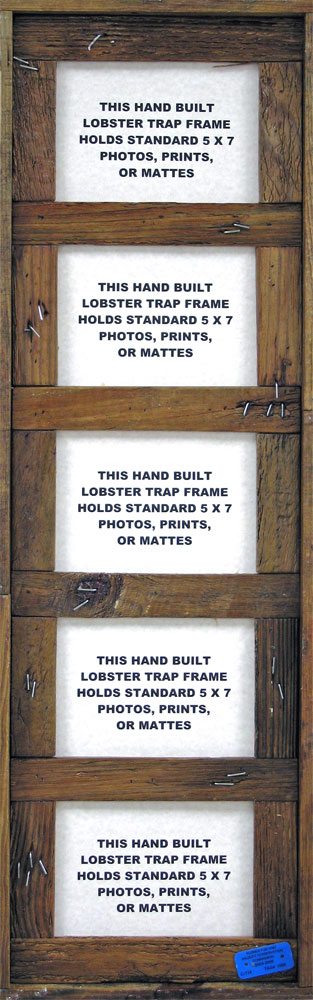 5" x 7" 5 Opening Lobster Trap Frame Dark Wood Finish