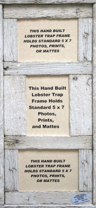 5" x 7" Custom Triple Lobster Trap Frame White Wash Finish