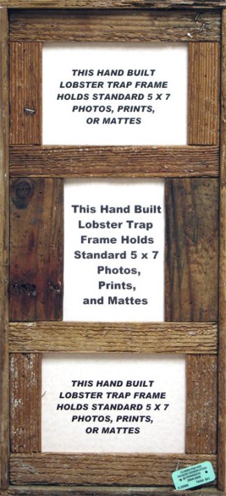 5" x 7" Custom Triple Lobster Trap Frame Dark Wood Finish
