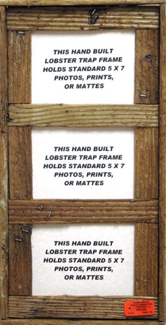 5" x 7" Triple Lobster Trap Frame Dark Wood Finish