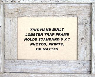 5" x 7" Single Slat Lobster Trap Frame White Wash Finish
