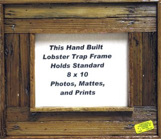 8" x 10" Double Slat Lobster Trap Frame Dark Wood Finish