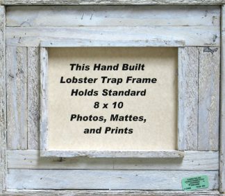 8" x 10" Double Slat Lobster Trap Frame White Wash Finish
