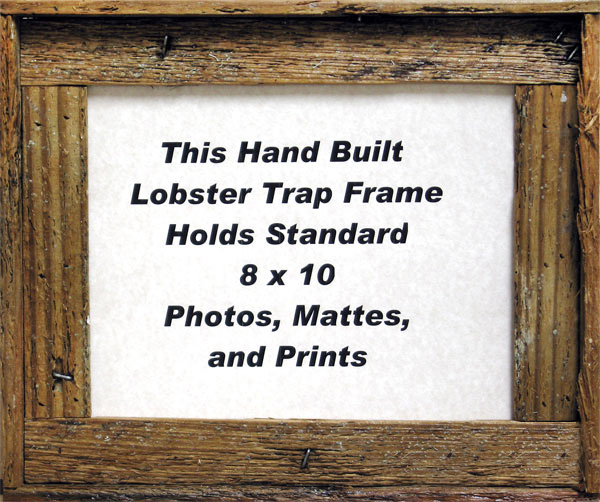 8" x 10" size nautical picture frame made from lobster trap wood