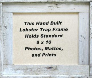 8" x 10" Single Slat Lobster Trap Frame White Wash Finish