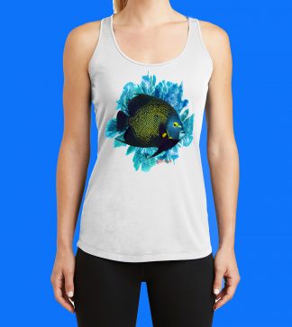 French Angelfish with Seafan Tank Top