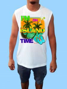 Sleeveless I'm On Island Time Men's Tank