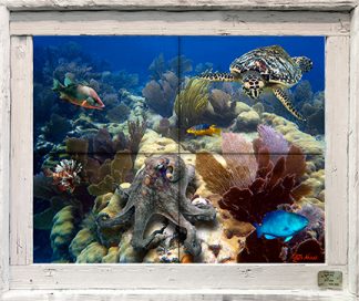 "Octopus on the Corals" Tile Mural