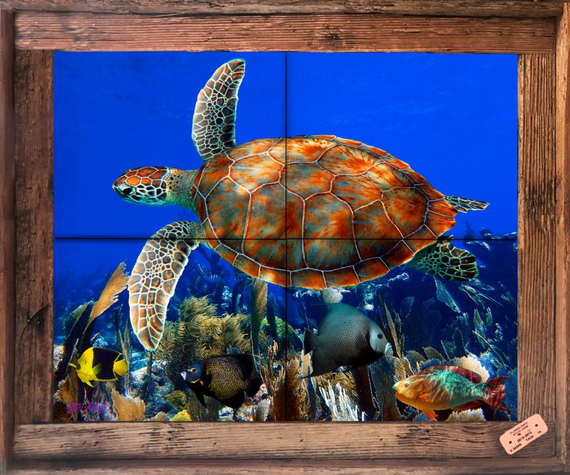 "Soaring Turtle" Tile Mural