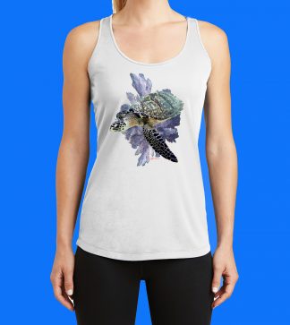 Turtle with Seafan Tank Top