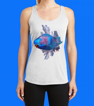 Blue Parrotfish with Seafan Tank Top