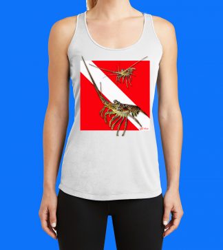 Two Lobster with Dive Flag Tank Top