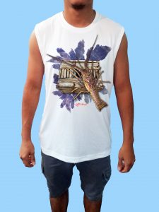 Sleeveless Lobster with Trap and Seafan Men's Tank