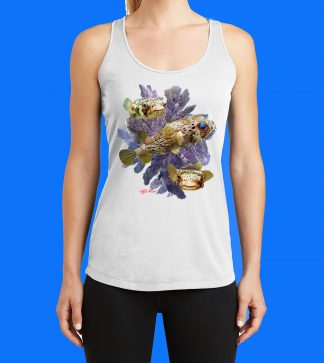 3 Pufferfish and Seafan Tank Top