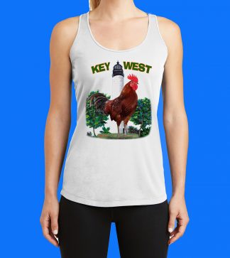 Key West Rooster and Lighthouse Tank Top