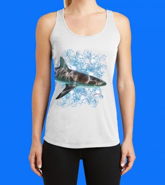 Reef Shark Up Close with Splash Tank Top