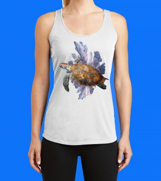 Turtle with Seafan 2 Tank Top