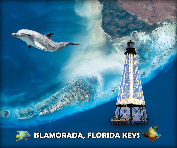 "Florida Keys Satellite View - Islamorada"