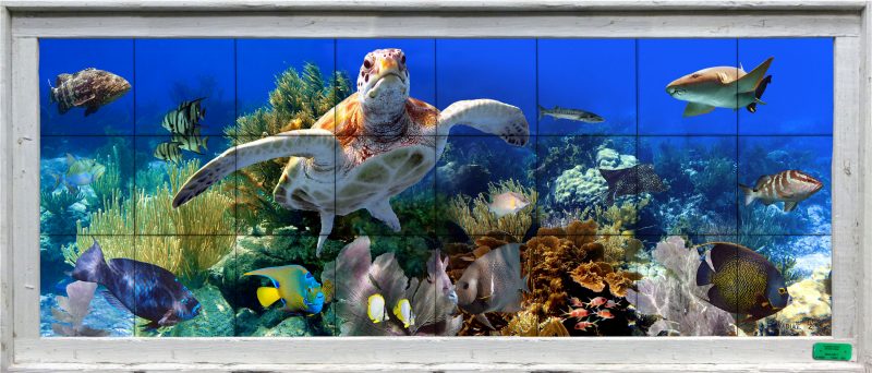 "Ocean Reef" Framed Tile Mural