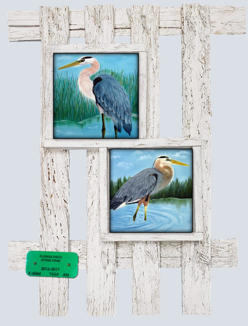 "Pair of Blue Herons"