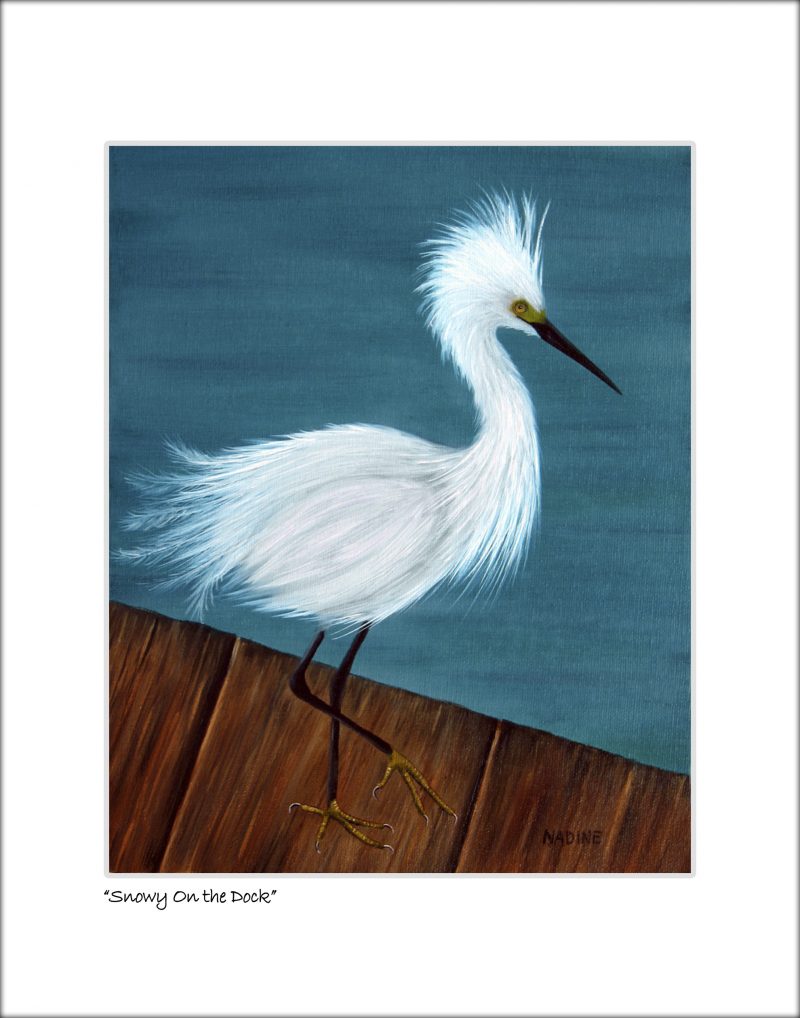 "Snowy on the Dock"