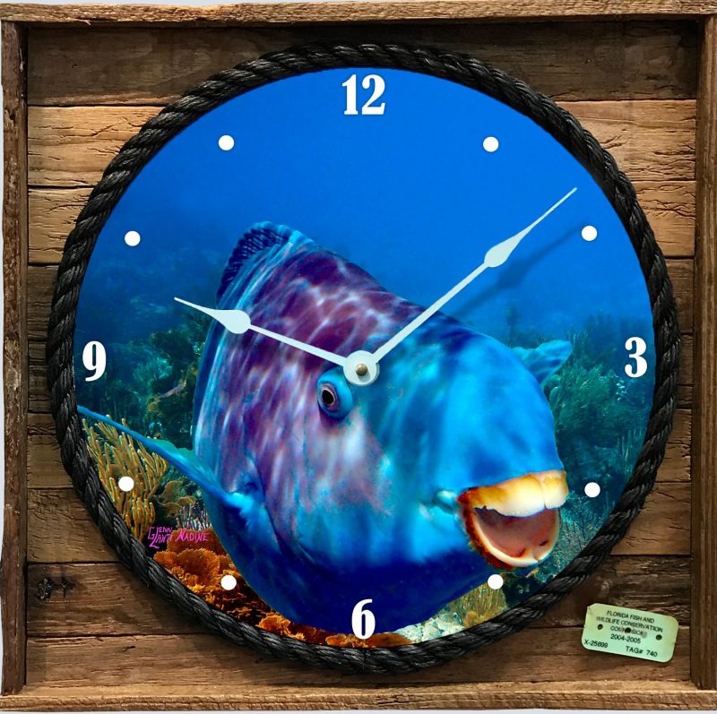 "Blue for You"  Framed Clock
