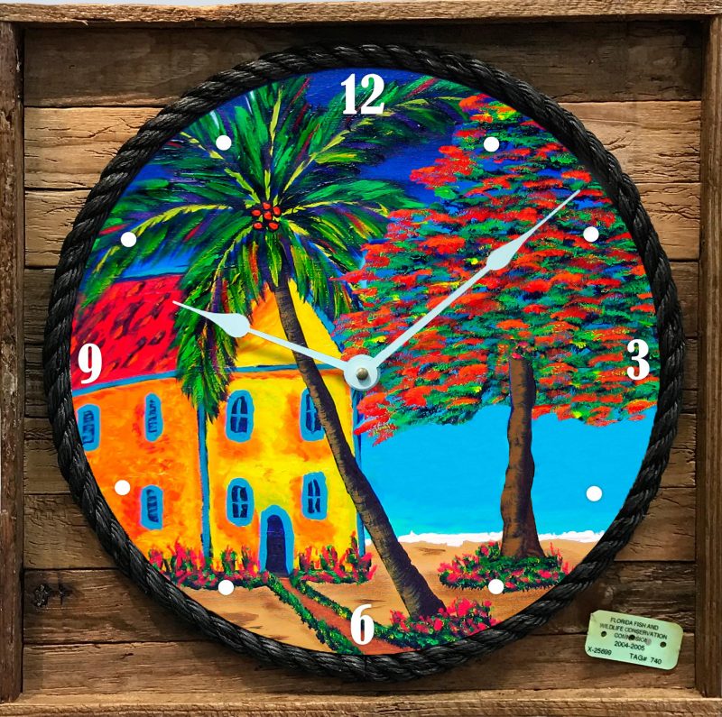 "Paradise Beach"  Framed Clock