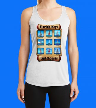 Florida Keys Lighthouse Scroll Tank Top