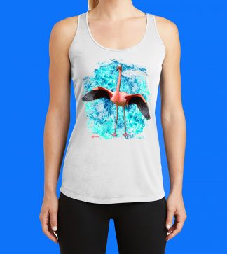 Flamingo with Teal Ocean Tank Top