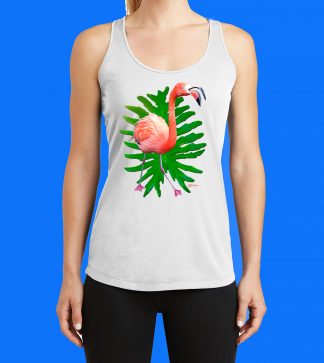 Flamingo with Philodendron Tank Top