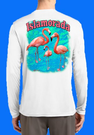 Long Sleeve Flamingo with Turquoise Shirt