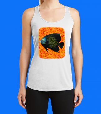 French Angelfish with Orange Swirl Tank Top