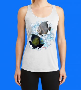Double Angelfish with Splashes Tank Top