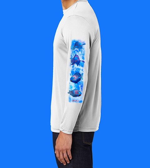 Long Sleeve Blue Parrotfish Shirt - Image 2